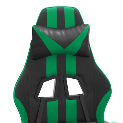 vidaXL fekete és zöld műbőr játékszék
