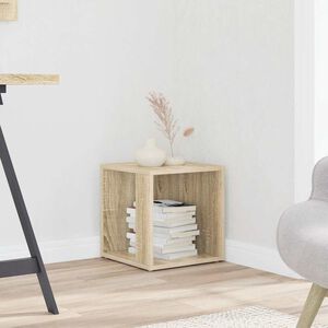 vidaXL sonoma t&ouml;lgy sz&iacute;nű szerelt fa kisasztal 33 x 33 x 34,5 cm