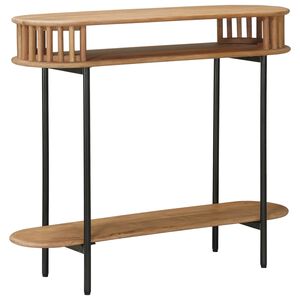 vidaXL K&eacute;zzel k&eacute;sz&iacute;tett kis asztal Teakbarna 90 x 30 x 75 cm