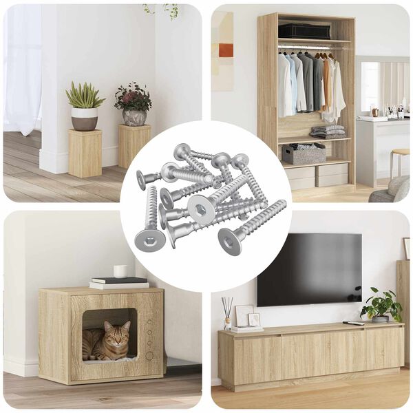 vidaXL Confirmat csavarok 5000 pcs Ez&uuml;st F&eacute;m