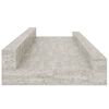 vidaXL 2 db betonsz&uuml;rke fali polc 40 x 9 x 3 cm