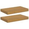 vidaXL Falpolc Falra szerelhető 2 pcs B&eacute;zs 40 x 23,5 x 4 cm Faanyag