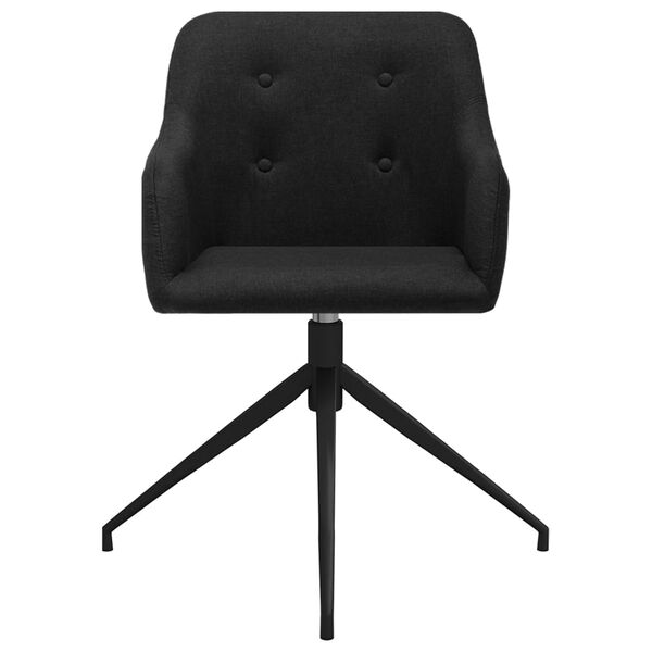 vidaXL 2 db fekete sz&ouml;vet forg&oacute; &eacute;tkezősz&eacute;k