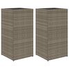vidaXL 2 db sz&uuml;rke polyrattan kerti &uuml;ltetől&aacute;da 40x40x80 cm