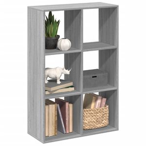 vidaXL sz&uuml;rke sonoma szerelt fa elv&aacute;laszt&oacute; k&ouml;nyvespolc 69,5x29x103,5cm