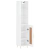 vidaXL magasf&eacute;nyű feh&eacute;r szerelt fa magasszekr&eacute;ny 34,5 x 34 x 180 cm