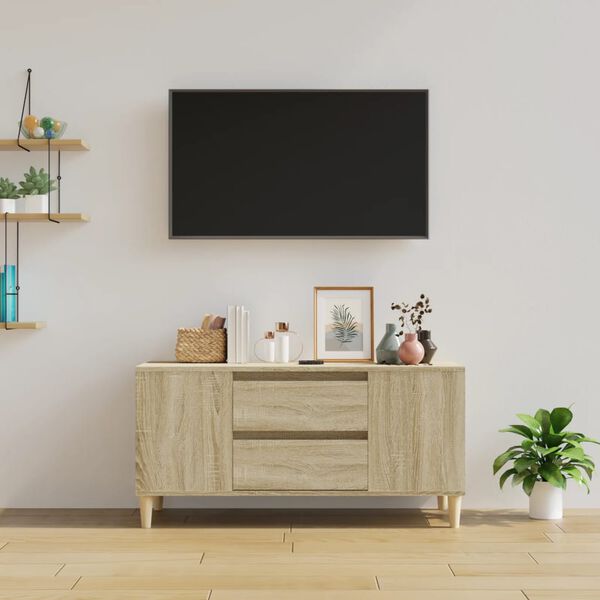 vidaXL sonoma tölgy színű szerelt fa fali TV-szekrény 102x44,5x50 cm