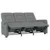 vidaXL 3 személyes szürke műbőr dönthető masszázsfotel