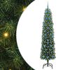 vidaXL Mű kar&aacute;csonyfa 300 LED-del Z&ouml;ld 210 cm PVC, ac&eacute;l &eacute;s műanyag