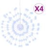 vidaXL 4 db kar&aacute;csonyi hideg feh&eacute;r csillagf&eacute;ny 140 db LED 17 cm