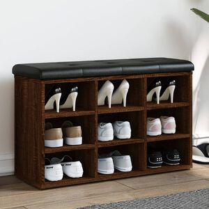 vidaXL barna t&ouml;lgy sz&iacute;nű szerelt fa cipőt&aacute;rol&oacute; pad 82 x 32 x 50 cm