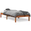 vidaXL viaszbarna t&ouml;m&ouml;r fenyőfa &aacute;gy matrac n&eacute;lk&uuml;l 75 x 190 cm