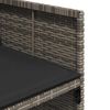 vidaXL 11 r&eacute;szes sz&uuml;rke polyrattan kerti &uuml;lőgarnit&uacute;ra p&aacute;rn&aacute;kkal