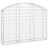 vidaXL íves horganyzott vas gabion kosár 150x30x100/120 cm