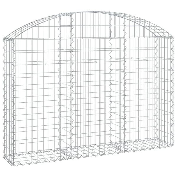 vidaXL íves horganyzott vas gabion kosár 150x30x100/120 cm