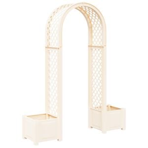 vidaXL R&oacute;zsa &iacute;v vir&aacute;gtart&oacute;val Feh&eacute;r 168,5 x 43 x 207 cm PP