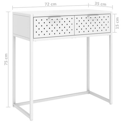 vidaXL fehér acél tálalóasztal 72 x 35 x 75 cm