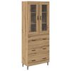 vidaXL Magasfi&uacute; 2 pcs Artisan t&ouml;lgy 69,5 x 34 x 180 cm Faanyag