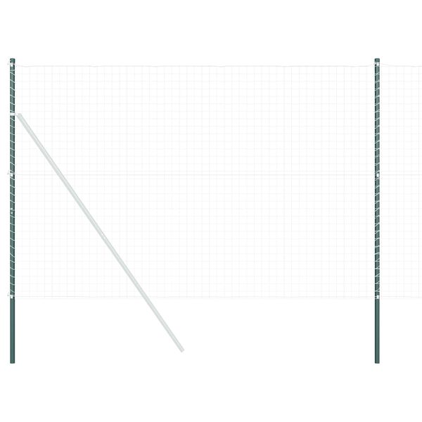 vidaXL Ker&iacute;t&eacute;soszlop 2 pcs Z&ouml;ld Porsz&oacute;rt Ac&eacute;l