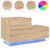 vidaXL sonoma t&ouml;lgy sz&iacute;nű &eacute;jjeliszekr&eacute;ny LED-ekkel 70 x 36 x 40,5 cm
