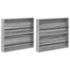 vidaXL Magazin &aacute;llv&aacute;ny 2 db Sz&uuml;rke Sonoma 80 x 12 x 70 cm Szerelt Fa