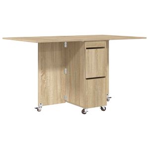 vidaXL &Eacute;tkezőasztal 2 pcs 140 x 80 x 77 cm Szerelt Fa Sonoma T&ouml;lgy