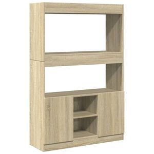 vidaXL sonoma t&ouml;lgy szerelt fa magasszekr&eacute;ny 92 x 33 x 140 cm