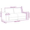 vidaXL k&eacute;tszem&eacute;lyes r&oacute;zsasz&iacute;n b&aacute;rsony kanap&eacute; 180x78x84 cm