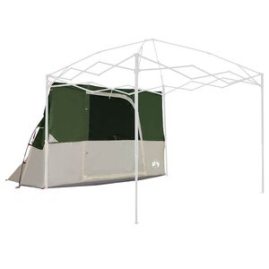 vidaXL Belső s&aacute;tor tetővel t&aacute;rol&oacute;val Z&ouml;ld 280 x 220 x 176 cm taft
