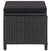vidaXL 13 r&eacute;szes fekete polyrattan k&uuml;lt&eacute;ri &eacute;tkezőszett p&aacute;rn&aacute;kkal