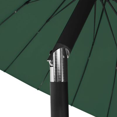 vidaXL zöld kültéri napernyő alumíniumrúddal 270 cm