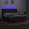 vidaXL barna sz&ouml;vet rug&oacute;s &eacute;s LED-es &aacute;gy matraccal 180 x 200 cm