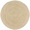 vidaXL k&eacute;zzel font jutaszőnyeg feh&eacute;r spir&aacute;lis diz&aacute;jnnal 120 cm