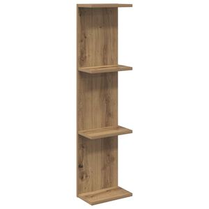 vidaXL Falpolc K&eacute;zműves T&ouml;lgy 25 x 15 x 100 cm Szerelt Fa
