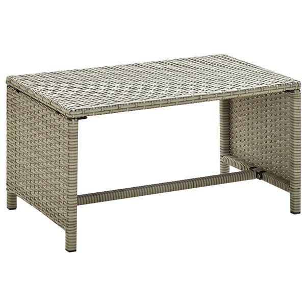 vidaXL b&eacute;zs polyrattan doh&aacute;nyz&oacute;asztal 70 x 40 x 38 cm