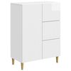 vidaXL Sz&eacute;f fi&oacute;kkal Magasf&eacute;nyű Feh&eacute;r 66 x 34,5 x 90 cm Szerelt Fa