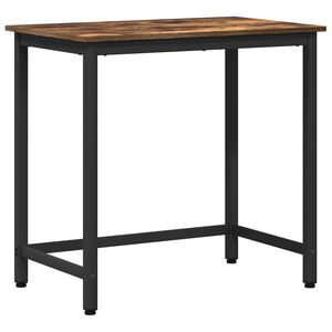 vidaXL asztal F&uuml;st&ouml;lt t&ouml;lgy 100 x 50 x 76,5 cm Műszaki fa &eacute;s ac&eacute;l