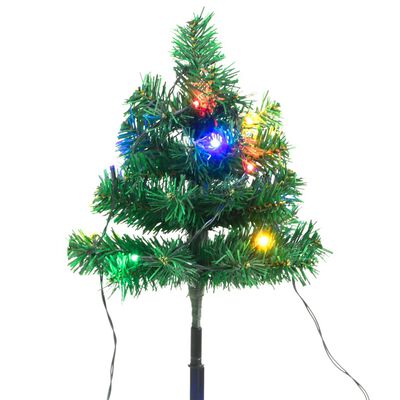vidaXL 6 db PVC karácsonyi ösvényt jelző díszfa színes LED-ekkel 45 cm