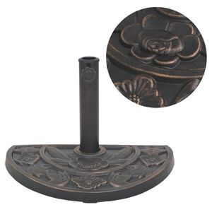 vidaXL f&eacute;lk&ouml;r alak&uacute;, bronz sz&iacute;nű gyanta napernyő talp 9 kg