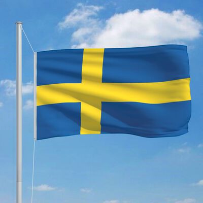 vidaXL svéd zászló alumíniumrúddal 6,2 m