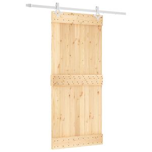 vidaXL Cs&uacute;sz&oacute; ajt&oacute; 90 x 210 cm Szil&aacute;rd Fenyőfa (Nem Kezelt)
