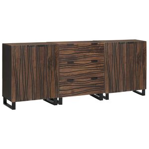 vidaXL T&aacute;lal&oacute;szekr&eacute;ny k&eacute;szlet 3 db Walnut barna T&ouml;m&ouml;r Mang&oacute;f&aacute;t