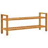 vidaXL t&ouml;m&ouml;r t&ouml;lgyfa cipőtart&oacute; 2 polccal 100 x 27 x 40 cm