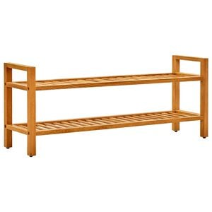 vidaXL t&ouml;m&ouml;r t&ouml;lgyfa cipőtart&oacute; 2 polccal 100 x 27 x 40 cm