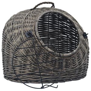 vidaXL sz&uuml;rke term&eacute;szetes fűzfa macskasz&aacute;ll&iacute;t&oacute; kos&aacute;r 45 x 35 x 35 cm
