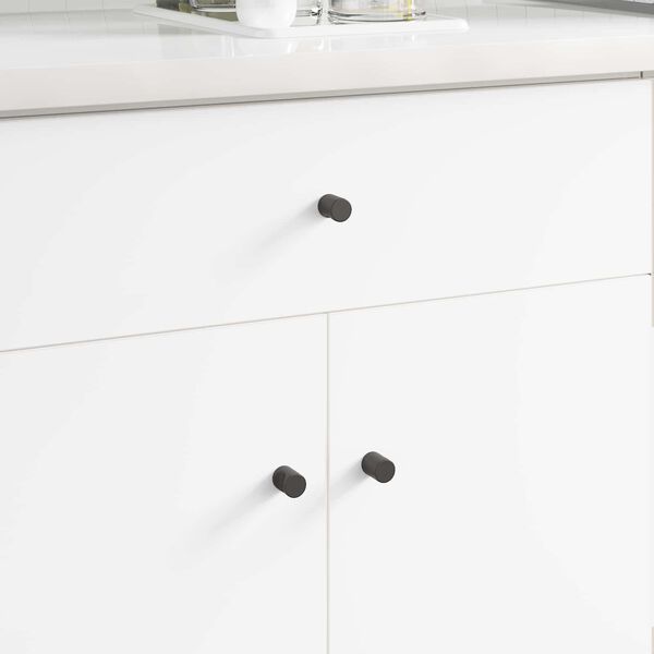 vidaXL Szekr&eacute;ny Gomb 2 pcs Fekete 18 x 23 mm Vas