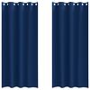 vidaXL Fekete F&uuml;gg&ouml;ny Gyűrűkkel 2 db S&ouml;t&eacute;t k&eacute;k 225 x 140 cm Poli&eacute;szter