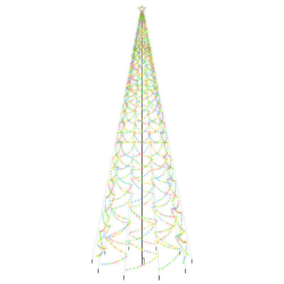 vidaXL színes fényű karácsonyfa tüskével 3000 LED-del 300 cm