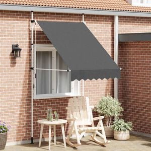 vidaXL k&eacute;zzel feltekerhető antracit napellenző 150 cm