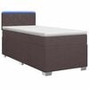 vidaXL Boxspring &aacute;gy matraccal &eacute;s LED-del S&ouml;t&eacute;t Barna 90 x 200 cm